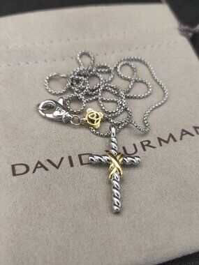 David Yurman 925 Silver Necklaces with Original Pouch